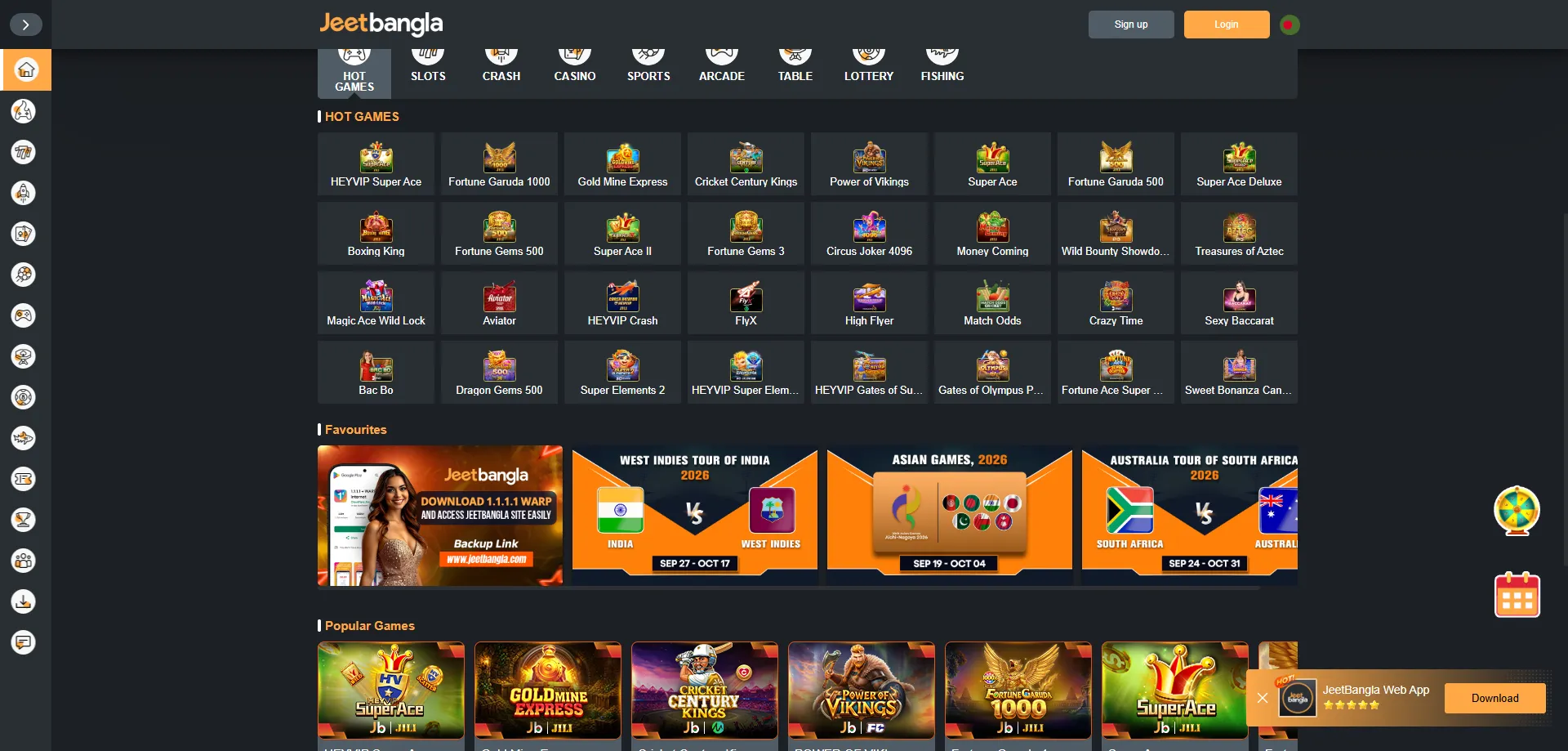 jeetbangla slot machines — classic reels and modern video slots